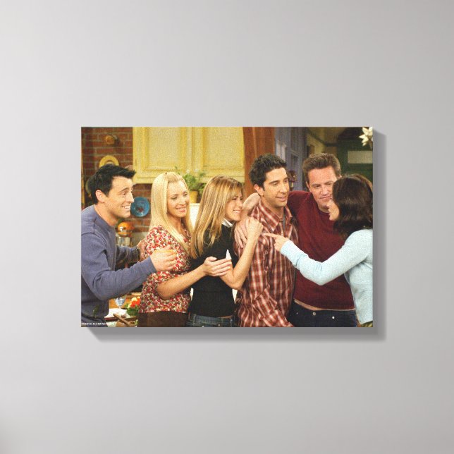 FRIENDS™ | Cast Thanksgiving Group Hug Canvas Print (Front)