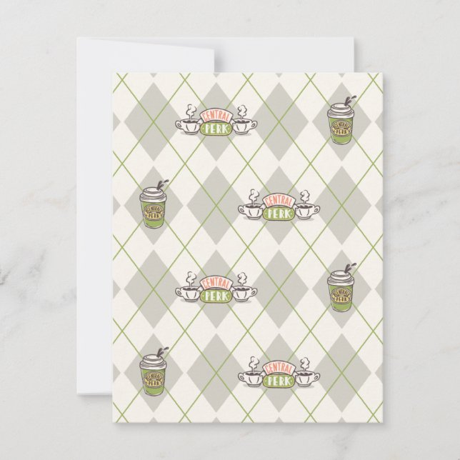 FRIENDS™  | Central Perk Argyle Pattern Card (Front)
