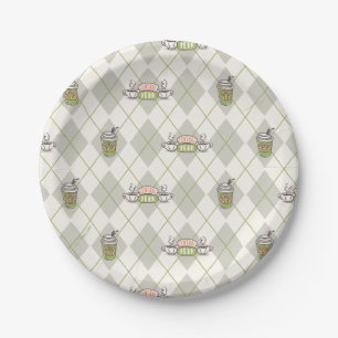 FRIENDS™    Central Perk Argyle Pattern Paper Plate