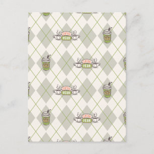 FRIENDS™    Central Perk Argyle Pattern Postcard