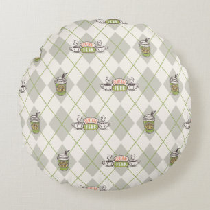 FRIENDS™    Central Perk Argyle Pattern Round Pillow