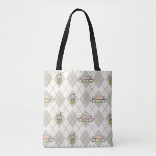 FRIENDS™    Central Perk Argyle Pattern Tote Bag