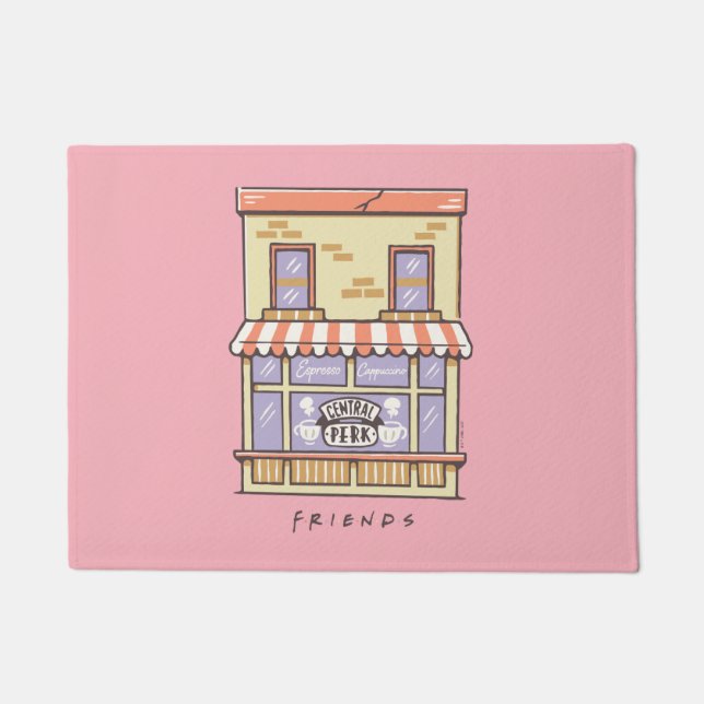 FRIENDS™ | Central Perk Cartoon Coffee Shop Doormat (Front)