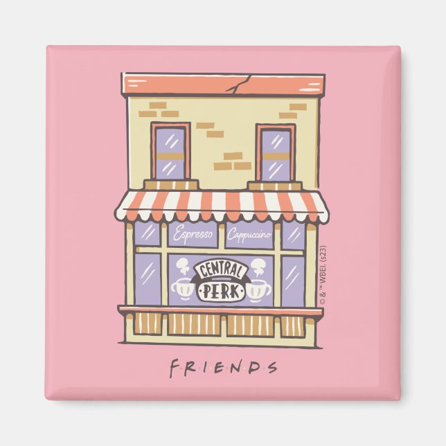 FRIENDS™ | Central Perk Cartoon Coffee Shop Magnet (Front)