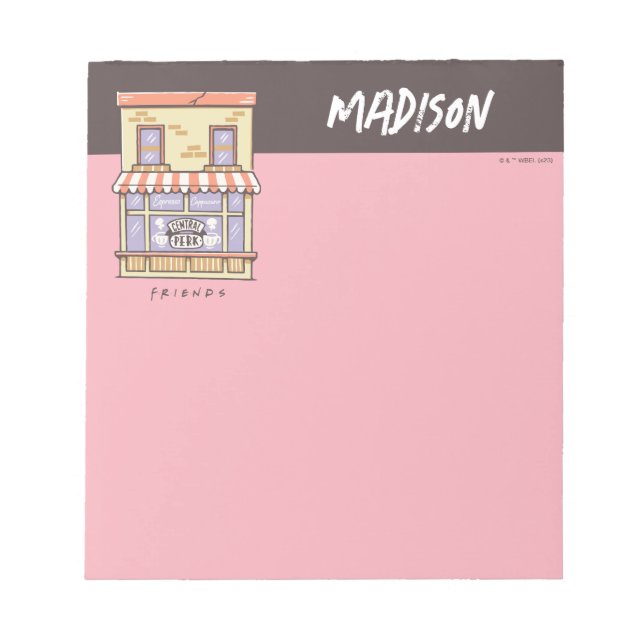 FRIENDS™ | Central Perk Cartoon Coffee Shop Notepad (Front)