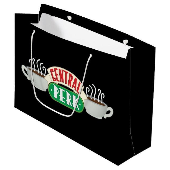 FRIENDS™ | Central Perk Logo Large Gift Bag (Front Angled)