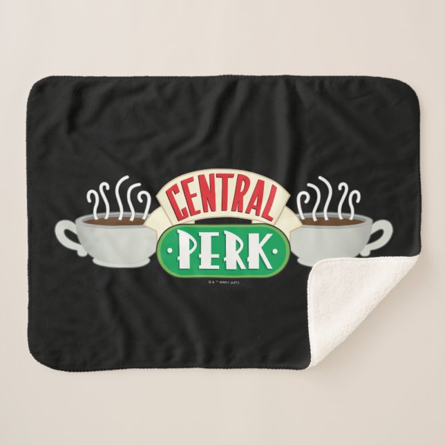 FRIENDS™ | Central Perk Logo Sherpa Blanket (Front (Horizontal))