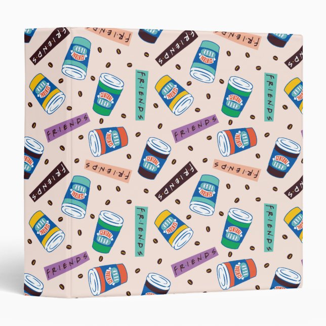 FRIENDS™ | Central Perk Vibrant Coffee Pattern Binder (Front/Spine)