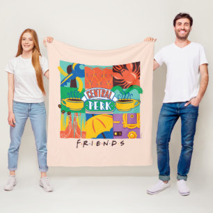 FRIENDS™ Central Perk Vibrant Graphic Fleece Blanket