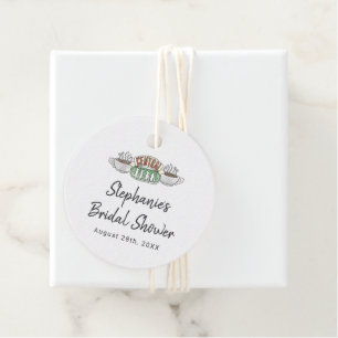 FRIENDS™   Central Perk Watercolor Bridal Shower Favour Tags