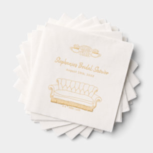 FRIENDS™   Central Perk Watercolor Bridal Shower Foil Napkins