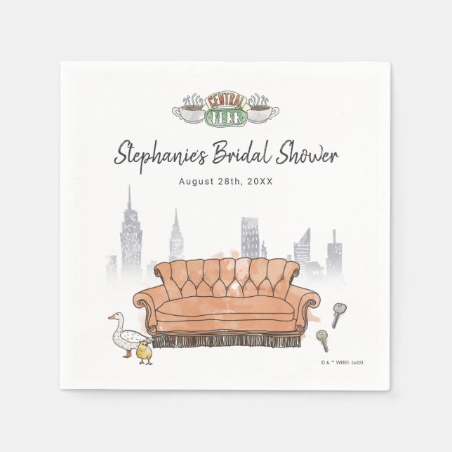 FRIENDS™ | Central Perk Watercolor Bridal Shower Napkin (Front)
