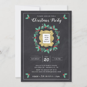 FRIENDS™ Chalkboard Christmas Party Invitation