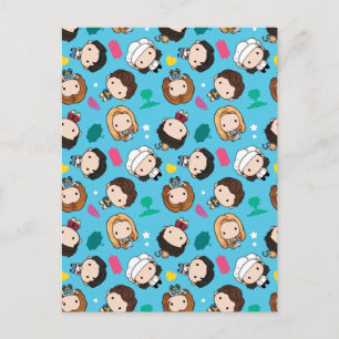 FRIENDS™ Character Chibi Pattern Invitation Postcard