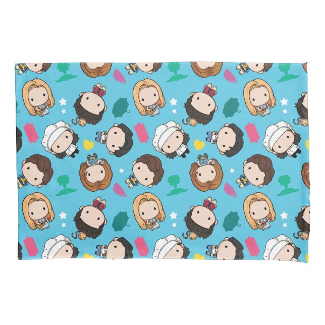 FRIENDS™ | Character Chibi Pattern Pillowcase (Front)