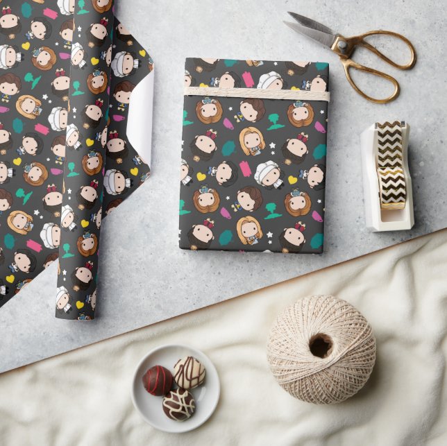 FRIENDS™ | Character Chibi Pattern  Wrapping Paper (Crafts)