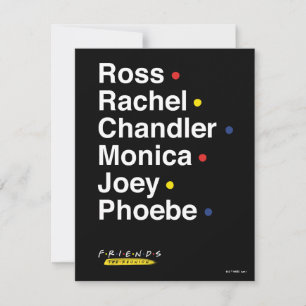 FRIENDS™   Character Names Card