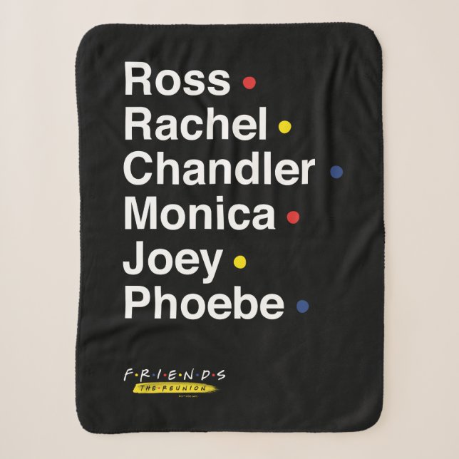 FRIENDS™ | Character Names Sherpa Blanket (Front)