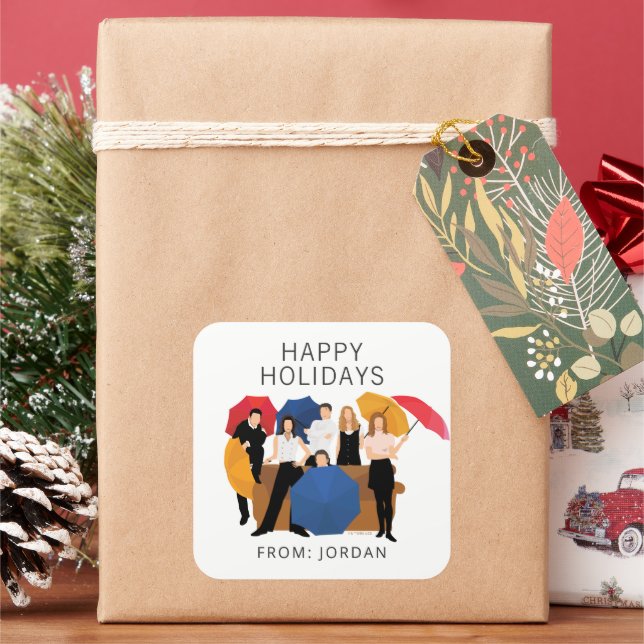FRIENDS™ Character Silhouette | Christmas Gift Tag (Holiday)