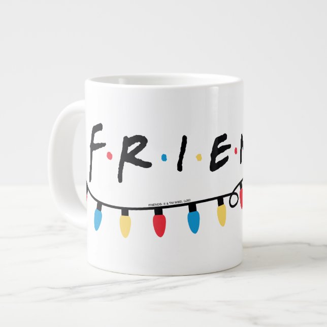 FRIENDS™ | Christmas Lights Logo Large Coffee Mug (Front Left)