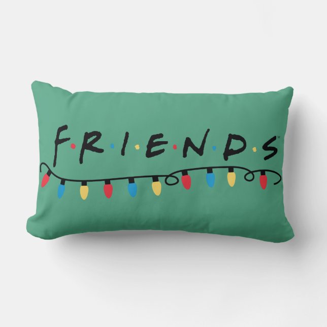 FRIENDS™ | Christmas Lights Logo Lumbar Pillow (Front)