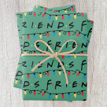 FRIENDS™ | Christmas Lights Logo Wrapping Paper Sheet<br><div class="desc">Celebrate Christmas with FRIENDS™. This awesome graphic features the iconic FRIENDS™ logo and christmas lights.</div>