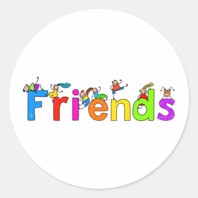 Friends Classic Round Sticker (Front)