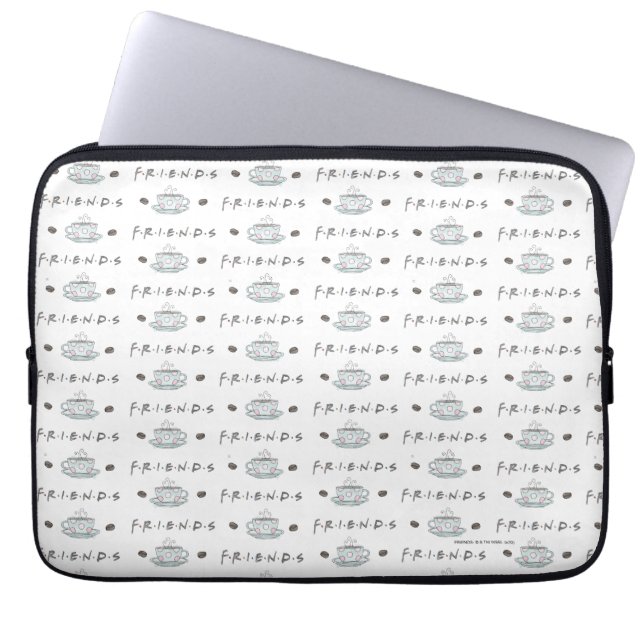 FRIENDS™ | Coffee Mug Watercolor Pattern Laptop Sleeve (Front)