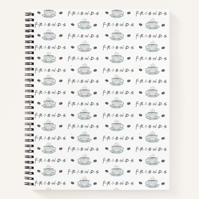 FRIENDS™ | Coffee Mug Watercolor Pattern Notebook (Front)