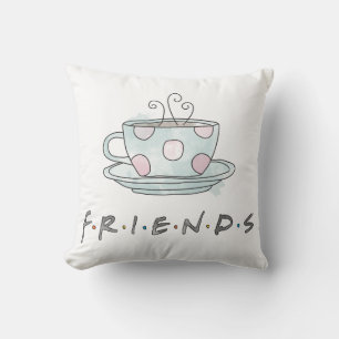 FRIENDS™ Coffee Mug Watercolor Throw Pillow