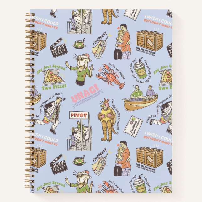 FRIENDS™ Colorful Cartoon Pattern Notebook (Front)