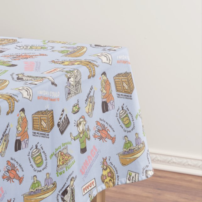 FRIENDS™ Colorful Cartoon Pattern Tablecloth (In Situ)