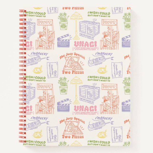 FRIENDS™ Colorful Quotes Pattern Notebook (Front)