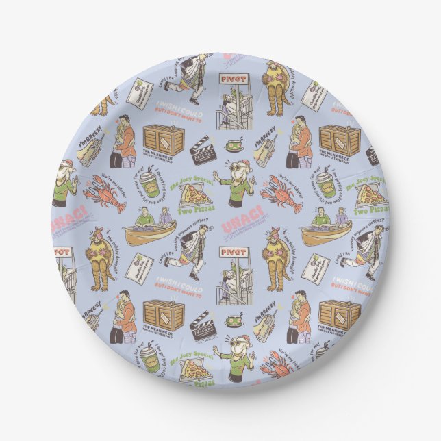 FRIENDS™ Colourful Cartoon Pattern Paper Plate (Front)