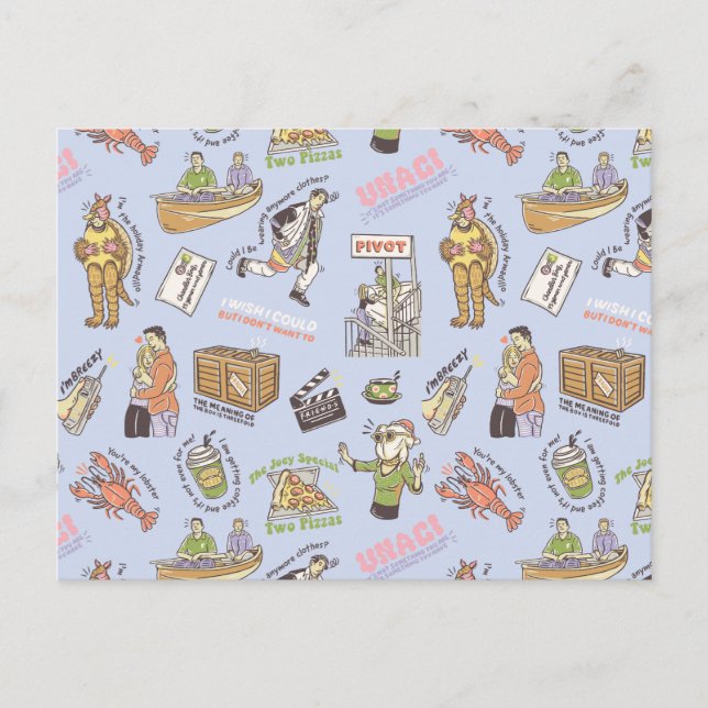 FRIENDS™ Colourful Cartoon Pattern Postcard (Front)