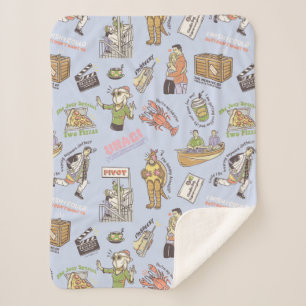FRIENDS™ Colourful Cartoon Pattern Sherpa Blanket