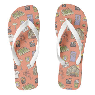 FRIENDS™ Colourful Icons Pattern Flip Flops
