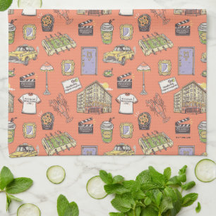 FRIENDS™ Colourful Icons Pattern Kitchen Towel