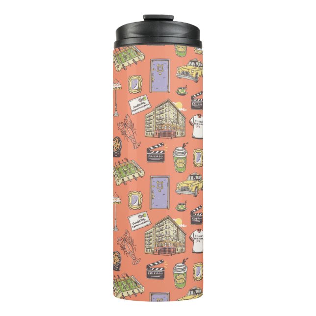 FRIENDS™ Colourful Icons Pattern Thermal Tumbler (Front)