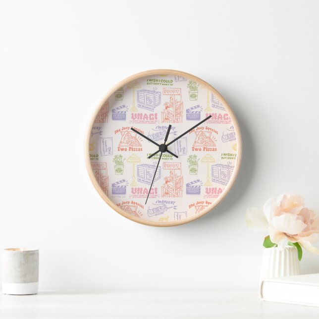 FRIENDS™ Colourful Quotes Pattern Clock (Home)