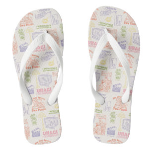 FRIENDS™ Colourful Quotes Pattern Flip Flops