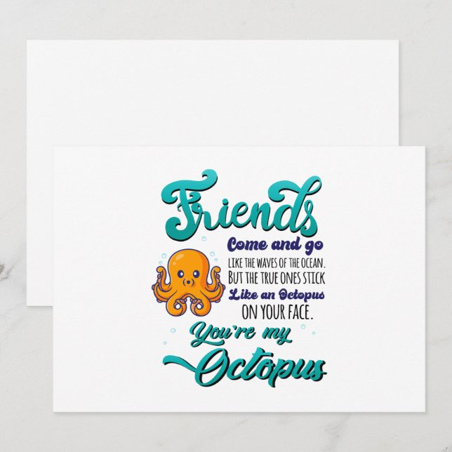 Friends Come and Go Like The Waves Of The Ocean Holiday Card (Front/Back)