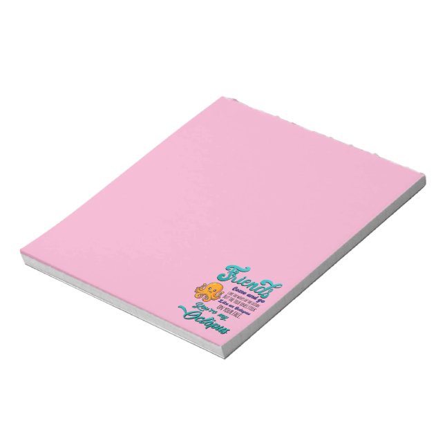Friends Come and Go Like The Waves Of The Ocean Notepad (Rotated)