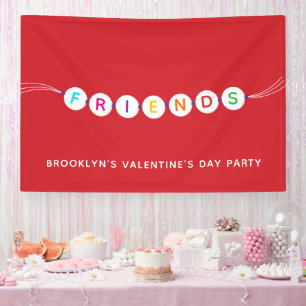 Friends cute friendship bracelet red Valentine's Banner