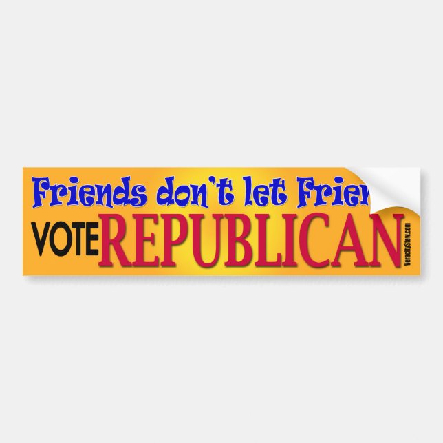 Friends Don't Let Friends Bumper Sticker (Front)