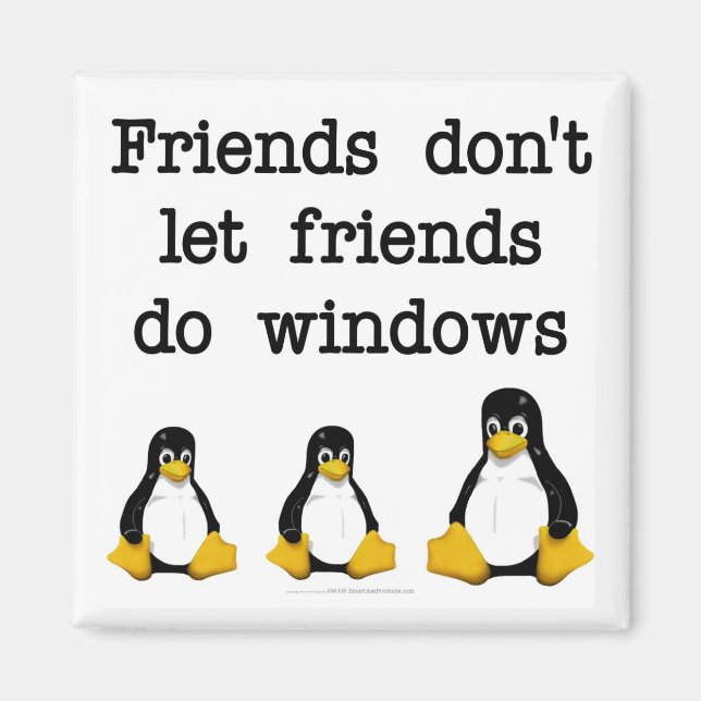 Friends don't let friends do windows magnet (Front)