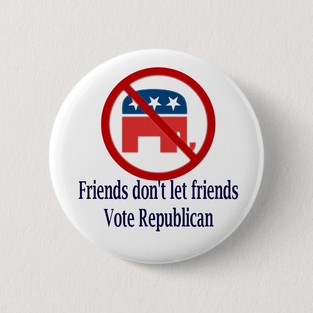 Friends Don't Let Round Button (Front)