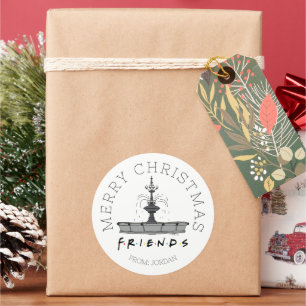 FRIENDS™ Fontaine   Étiquette de Cadeau de Noël