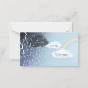 "Friends For All Weather" Thunderstorm to Rainbow Card