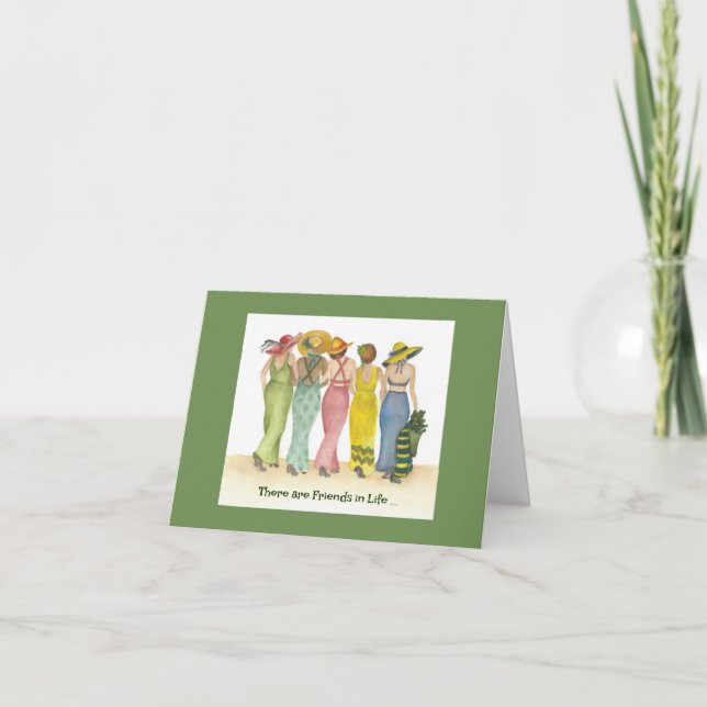 Friends for Life Folded Greeting Card (Front)